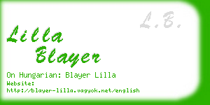lilla blayer business card
